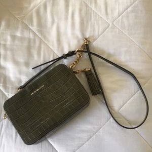 Michael Kors Croq Green Satchel